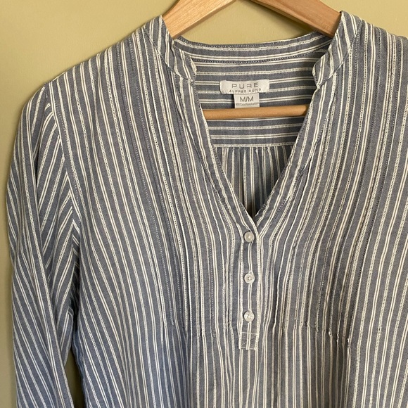 PURE ALFRED SUNG Striped Tunic Top - Picture 2 of 8